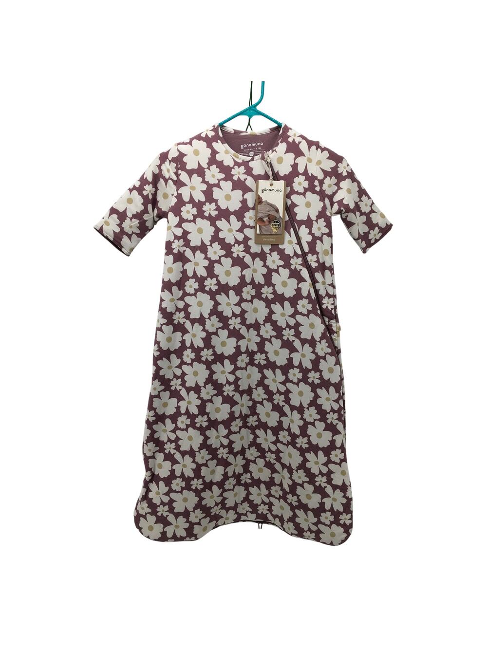 Gunamuna Bamboo Long Sleeve Sleep Sack Bag Blossom Floral Print 24-36 Mo NEW